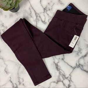Old Navy Rockstar Mid-Rise Purple Pants Size 0
